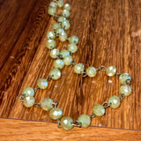 Beaded Crystal Linked Collar Necklace