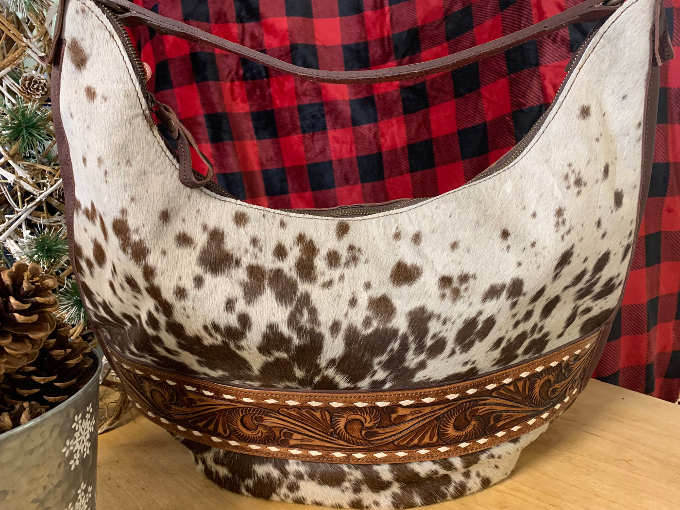 American Darling Cowhide Tooled Shoulder Bag