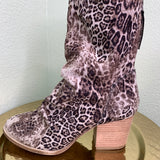 Preston White and Black Animal Print Boot