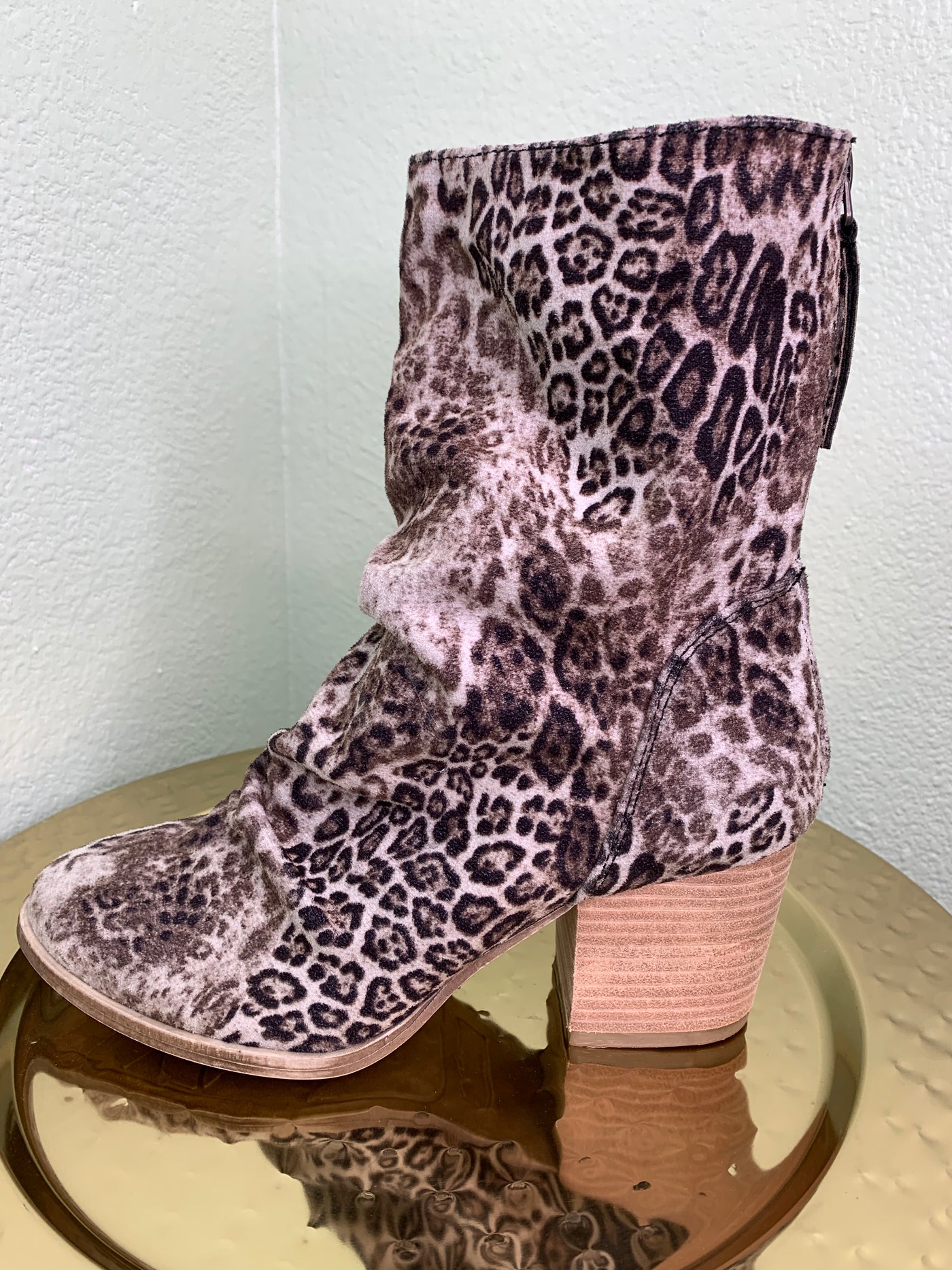 Preston White and Black Animal Print Boot